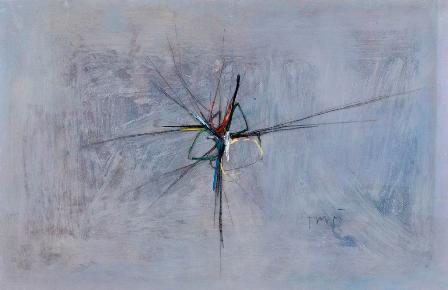 Arnulf Rainer (geb. 1929) Zentralgestaltung, 1951, Mischtechnik, Öl auf grau bemaltem Karto, 60 x 92 cm Schätzwert € 190.000 - 230.000 Auktion 22. November 2016 161122arnulfrainer