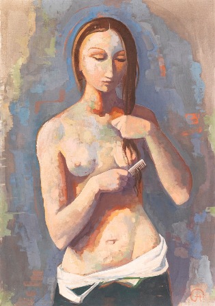 Karl Hofer (1878 - 1955) Mädchen sich kämmend, um 1938, Öl auf Leinwand, 100 x 70 cm Schätzwert € 180.000 - 250.000 Auktion 23. November 2016 161123karlhofer