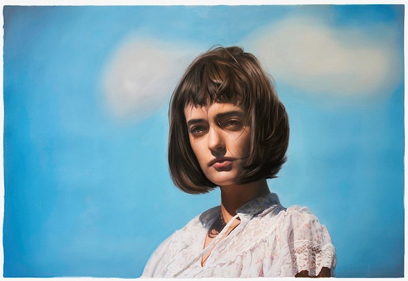 Yigal Ozeri, untitled (Olya), 2017, courtesy Galerie Andreas Binder