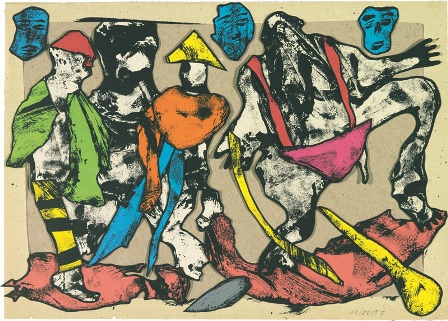 Jaroslav Diviš, 2013,untitled, indian ink, collage, 21,1 x 29,7 cm, Courtesy galerie gugging