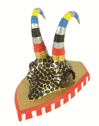 Johann Garber, 2011, Objekt Krickecl, Acryl auf Holz und Krickel, 15 x 21 x 12 cm, Courtesy galerie gugging