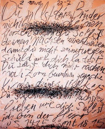 Günther Uecker, Dialog, 2002, Nägel, Farbe und Graphit auf Leinwand über Holz, 200 x 160 x 16 cm, Front.jpg